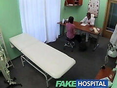 FakeHospital Patient wants advice on faux-cock stuck inside her pussy