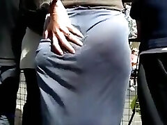 Street hidden cam filmed a sexy bitch with nice butt