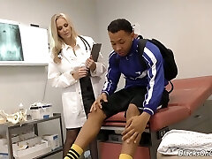 Jaw dropping doctor Julia Ann tears up one black young dude