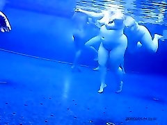 Hidden Cam cam vid of a bunch of naked people in pool