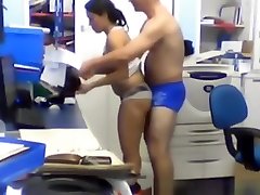 Horny boss shagging his employee in the office
