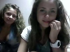 Two very sexy youthful  teens on webcam for the first time...