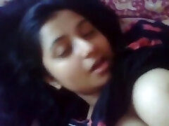 Drunken Indian Girl showing her Large Tits and Pussy.