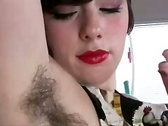 Furry armpits and shaggy pussy of my thick girl look awesome