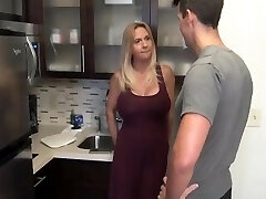 Sexy MOM with ample boobs sucks ample dick and gets facial