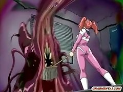 Caught redhead anime monstrous boobs boinked by mons