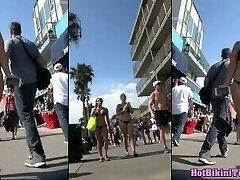 Hot Swimsuit Teenagers Beach Voyeur Bikini Spy Close-Up 4K UHD Video 10