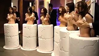 Helpless Oriental babes getting their giant globes massaged 
