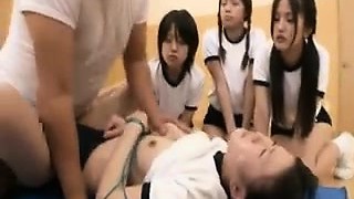 Sweet Asian teen gets her cootchie boinked and her face cover