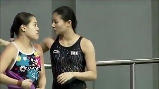 A lovely asian diver