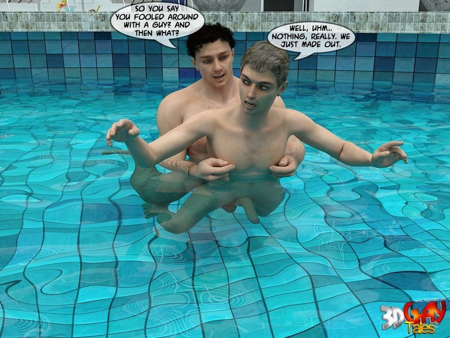 Pool Sex Art - 3d gay male art with sex in swimming pool! These gays fucks ...