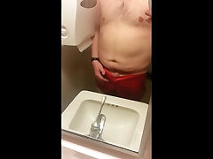 Public Bathroom Squirting Cum