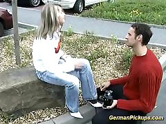 german teen picked up for first anal