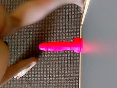 First time anal fucking my pink dildo