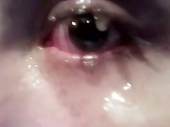 Me With Cum In My Eye After Deepthroating A Massive Cock