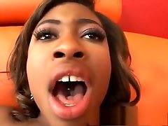 Ebony babes meet up for some pussy licking and strapon fucking