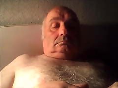 fat cock grandpa recording his hairy body