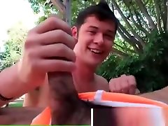 Cute guy with his curious mouth gets amazed with cock size
