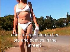 Like a virgin not very! - laura badewanne exhibtionist whore in white