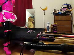 Waiting for Mistress in Self Bondage - Sissy Maid