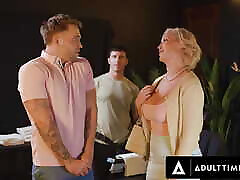 ADULT TIME - Trent Marx Let His Hunk Barber Reese Rideout Suck Him Off In Front Of His Wife!