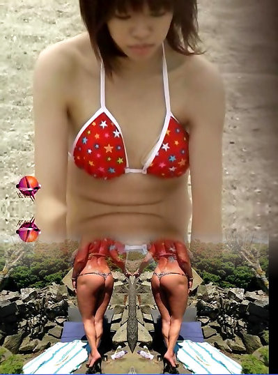 Slim Japanese body uncovered for hot sharking movie
